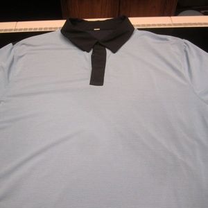 Mens Lululemon L blue with black polo